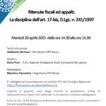 Ritenute fiscali e appalti: la disciplina dell’art. 17-bis, D.Lgs. n. 241/1997